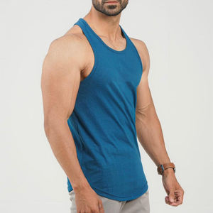 Alta calidad logotipo personalizado Hombre Deporte sin mangas músculo 100% algodón camisetas sin mangas correr Fitness gimnasio camiseta sin mangas para hombres - Product Image 2