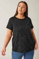 T-shirt décontracté en coton noir tie-dye grande taille pour femme, nouvelle collection, tendance, de marque, séchage rapide, OEM/ODM, surplus du Bangladesh