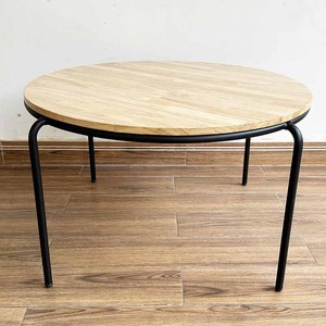 Mesa Redonda de Diseño Moderno para Preescolar KGD022, Muebles Infantiles con Tablero de Madera y Patas de Hierro Multicolor para Escuela y Comedor - Product Image 4