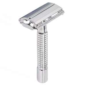 Vente flash Rasoirs de sécurité pour barbier en acier inoxydable allemand à motif papillon avec manche long en bambou naturel avec étui Rasoirs de sécurité de beauté - Product Image 4