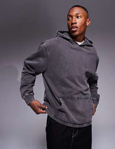 Sweat-shirt à capuche de luxe surdimensionné 100% coton pour hommes pour l'hiver - Product Image 1