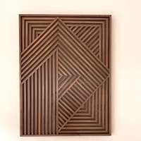Décoration murale en bois d'acacia et macramé moderne, taille personnalisée, encadrée, lavable, pour salon
