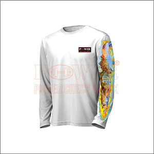 Ropa de pesca de manga larga con estampado de peces personalizado rendimiento Anti-UV UPF50 camisas de pesca protección solar hombres ropa de pesca - Product Image 1