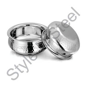 ที่ทุบโลหะ Karahi ทำจากสแตนเลสสตีลด้ามคู่ใช้ทุบผนังสองชั้นทำจากเงินที่เป็นมิตรกับสิ่งแวดล้อมได้รับการรับรองจาก LFGB - Product Image 1