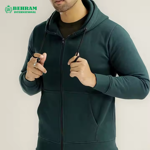 Nueva llegada de alta calidad con logotipo personalizado y cremallera sudaderas con capucha para hombres 100% algodón transpirable y Fitness-recomendado para el invierno - Product Image 3