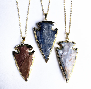 ที่มีคุณภาพที่ดีที่สุดร้อนขายธรรมชาติควอตซ์คริสตัลหัวลูกศรควอตซ์คริสตัลหัวลูกศรจี้ทองหัวลูกศรจี้ของขวัญ - Product Image 1