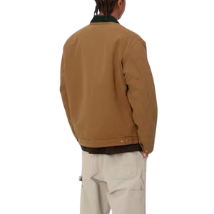 แจ็กเก็ตผ้าฝ้าย100% ดีทรอยต์แบบวินเทจของผู้ชายผ้าห่มเป็ดมีฮู้ดใส่สบายมีซิปปิดสไตล์ฤดูหนาว - Product Image 3