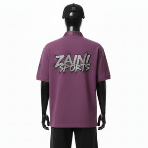 Polo Premium para Hombre, Tela Suave de Poliéster y Elastano, Transpirable, Color Morado, Polo Deportivo, Personalizable con Logotipo por Transferencia Térmica - Product Image 2