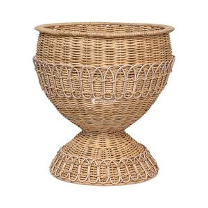 <b>Wicker</b> Rattan Whitewash Flower <b>Pots</b> and Planters, Classic Style Rattan Vase Urn Table Decor Viettimecraft - Product Image 4