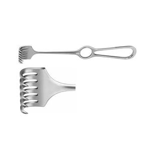 Volkman écarteur patte de chat avec anneau poignée en acier inoxydable 22cm 8 pouces broches pointues 4 broches écarteur de salle de chirurgie - Product Image 6