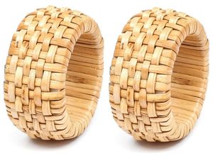 Porte-serviettes de canne pour cadeau artisanat fait à la main nouveaux anneaux de serviette en rotin de conception personnaliser l'emballage - Product Image 3