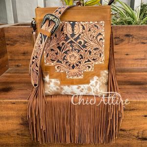 Nouveau sac à bandoulière à franges en cuir fabriqué à la main pour femmes sac à bandoulière en cuir de vachette de haute qualité surdimensionné fabriqué sur mesure - Product Image 1