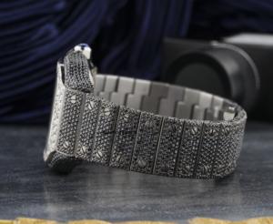 Luxury Iced Out Moissanite Hip Hop Watch with VVS Diamond Look Bezel Pave Dial and Bling <b>Bracelet</b> <b>Mens</b> Luxury Statement - Product Image 3