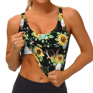 Soutien-gorge de sport en polyester et élasthanne à maintien élevé avec impression frontale par sublimation personnalisée pour femmes - Séchage rapide, respirant, écologique - Product Image 6