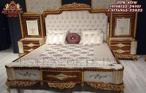 Ensemble de meubles de chambre à coucher sculptés à la main de style victorien meubles de chambre à coucher faits à la main exquis meubles de chambre à coucher sculptés à la main royaux - Product Image 5