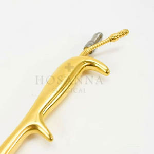 Retractor Quirúrgico Hosanna Tebbetts Plateado Dorado 150mm x 25mm, Juego de Instrumentos Quirúrgicos Manuales de Acero Inoxidable, Certificado CE Clase I - Product Image 5