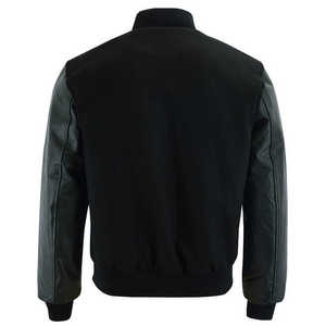 Chaqueta Universitaria de Lona Estilo Invernal Unisex al por Mayor, Cuello Alto, Decoración de Botones, Diseño Casual con Patrón Sólido y Tejido de Ganchillo - Product Image 3