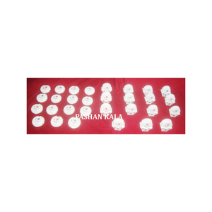 Dernière production totale de caboteur à thé incrusté de marbre blanc de taille standard poli pour cadeau incrustation de forme ronde en gros - Product Image 1