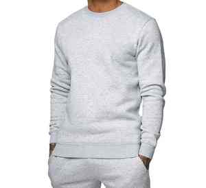 Sudadera de manga larga de algodón 100% para hombre, jersey de lana con cuello redondo, suave, grueso, cálido, informal, ropa de gimnasio, top de calle cómodo a la moda - Product Image 6