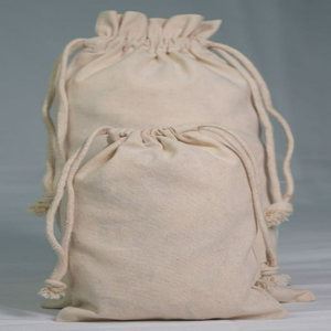 Bolsa de polvo de algodón reciclado orgánico 100% ecológica de lujo, embalaje de regalo protector portátil reutilizable para joyería de moda - Product Image 6