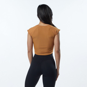 Sólido Color Personalizado Uso de Verano Slim Fit Cuello Redondo Estilo Simple Sin Mangas Mujeres Casual Velocity Crop Top - Product Image 4
