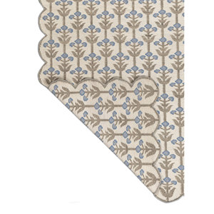 อัลฮัมบรา ไอวอรี่ พรมขนสัตว์ทอมือลายดอกไม้สไตล์คิลิมสำหรับบ้านห้องโถงห้องนั่งเล่นห้องนอนรุ่น ADWL-13298 - Product Image 5