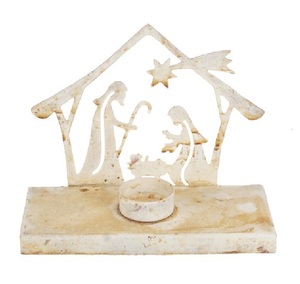 Portavelas Soporte de metal de tamaño mediano Portavelas Soporte decorativo de Navidad para el hogar Sala de estar - Product Image 4