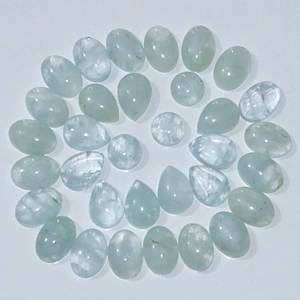 AAA + Super qualité naturel aigue-marine Cabochon en vrac taille libre Quartz pierres précieuses lot de gros pour la fabrication de bijoux fins - Product Image 5