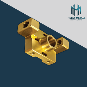 Professional VMC Milled Brass <b>Mounting</b> <b>Block</b> Precision Central Boss and Through-Holes for Electrical and Mechanical Systems - Product Image 4