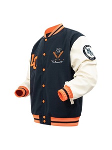 Gran oferta, chaqueta Bomber Varsity con bordado de retazos de Otoño de cuero PU personalizada para hombres y mujeres, nuevo diseño de chaqueta acolchada con letras Unisex - Product Image 3