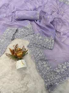 แคตตาล็อกเต็มรูปแบบสำหรับเทศกาลชุดส่าหรีแบบปักเนื้อนิ่มแบบพรีเมี่ยม - Product Image 2