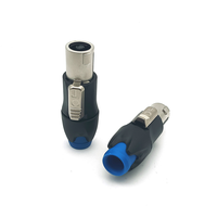 Adaptador de cable macho de 4 pines NL4FX Power Pug Locking Speaker Conector XLR Compatible con amplificador de audio Speakon