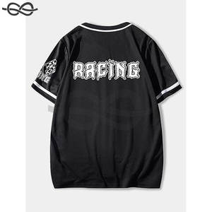 Venta al por mayor logotipo personalizado Impresión de secado rápido sublimación camiseta al por mayor poliéster botones completos camiseta de béisbol para hombre - Product Image 2