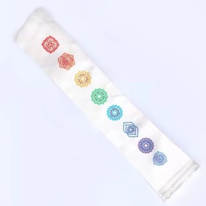 จานชาร์จเซเลไนต์สลักจักระ7ชิ้นหินอาเกตพลอยแกะสลักปกป้องสมาธิสไตล์รักคริสตัลหินปาล์ม - Product Image 2