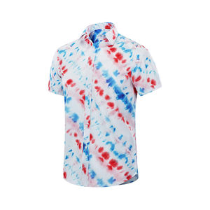 2024เสื้อฮาวายผู้ชาย, เสื้อแฟชั่นฤดูร้อนระบายอากาศได้ดีเสื้อถักลายจุดชายหาดเสื้อแขนสั้นสำหรับวันหยุด - Product Image 1