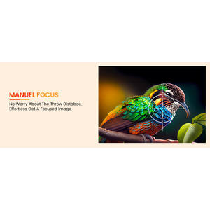 โปรเจคเตอร์วิดีโอขนาดเล็ก HAPPRUN 12000L ความละเอียด 1080P รองรับ WiFi และบลูทูธ สำหรับโฮมเธียเตอร์ พร้อมเลนส์ออโต้โฟกัส และปลั๊กแบบ US รองรับการมิเรอร์หน้าจอแบบ One-Step - Product Image 5