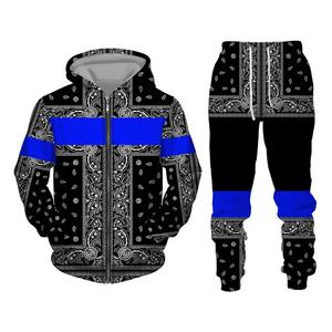 Otoño Invierno hombres Casual Jogger traje chándal sudadera impresa pulóver Sudadera con capucha marca pantalones maternidad rompevientos Sudadera con capucha - Product Image 4