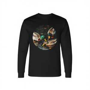 Camiseta de Manga Larga para Amantes de los Patos, Diseño 'Ducks in Park', Camiseta Promocional - Product Image 2