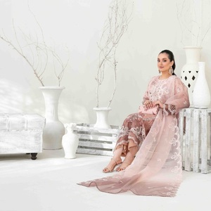 ชุดเดรสอนาลกาลีปัก3ชิ้นสำหรับผู้หญิงชุดแต่งงานอินเดียชุดปาร์ตี้อินเดียผ้าออร์แกนซ่าวัสดุปากีสถาน - Product Image 1