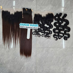 Extensiones de Cabello Humano Vietnamita Virgen 100% con Onda Natural, Doble Trama, con Línea M, Extensiones de Cabello Virgen Lagos con Cierre - Product Image 5