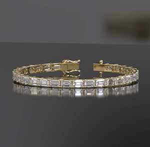 Anillo de Plata de Ley 925 con Moissanita VS1 de 10 Quilates, Corte Esmeralda, Chapado en Rodio, Moderno, Unisex, para Bodas, Aniversarios y Fiestas - Product Image 6