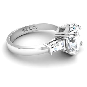 Modern Oval Cut Diamond Gold Plated 925 <b>Silver</b> Three Stone Engagement <b>Ring</b> For Women Luxury Jewelry At Wholesale Price - Product Image 3