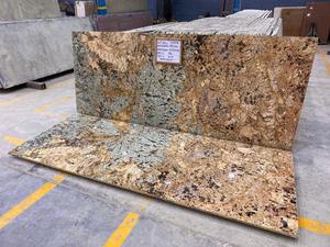 Dalles de granit Alaska Gold de qualité supérieure, écologiques, durables, pour escaliers extérieurs, salle de bain, cuisine, finition polie antique - Product Image 5