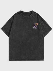 Camiseta vintage con diseño personalizado y lavado a la piedra, Camiseta con cuello redondo, ropa informal para hombre, camiseta para hombre con Personalización completa - Product Image 5