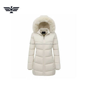 Chaqueta Acolchada con Capucha y Cremallera para Mujer, de Otoño, Larga, Gruesa, Tejida, Personalizada, Transpirable y de Alta Calidad, Marca EMPIRE TREND WEARS - Product Image 1