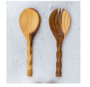 Nouvel ensemble d'ustensiles à salade écologiques en résine, compatibles lave-vaisselle, pour la cuisine domestique, 11 pouces, design moderne, fabriqué en Inde - Product Image 4