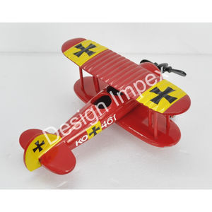 Biplano recubierto de polvo rojo, último modelo de avión, precio de fábrica, modelos de avión decorativos de aluminio fundido a presión, tema de Club volador - Product Image 4