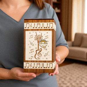 Urna Funeraria de Madera de Palisandro Tallada a Mano AYAANS, Urna para Cenizas de Adultos, Venta al por Mayor (6X6X11) - Product Image 2