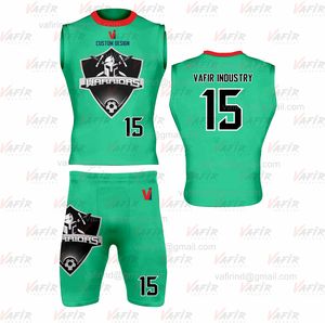 Ensembles d'uniformes de football américain 7v7 personnalisés en gros 7on7 drapeau équipement de football 7-sur-7 drapeau uniforme de football pour les jeunes adultes - Product Image 2