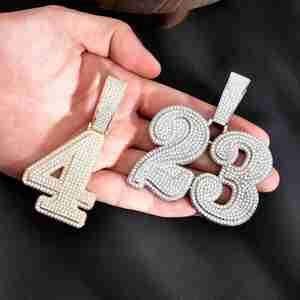 Bijoux de mode Hip Hop pendentif lettre personnalisée pendentif en argent 925 diamant cultivé en laboratoire pendentif glacé pour hommes et femmes - Product Image 6